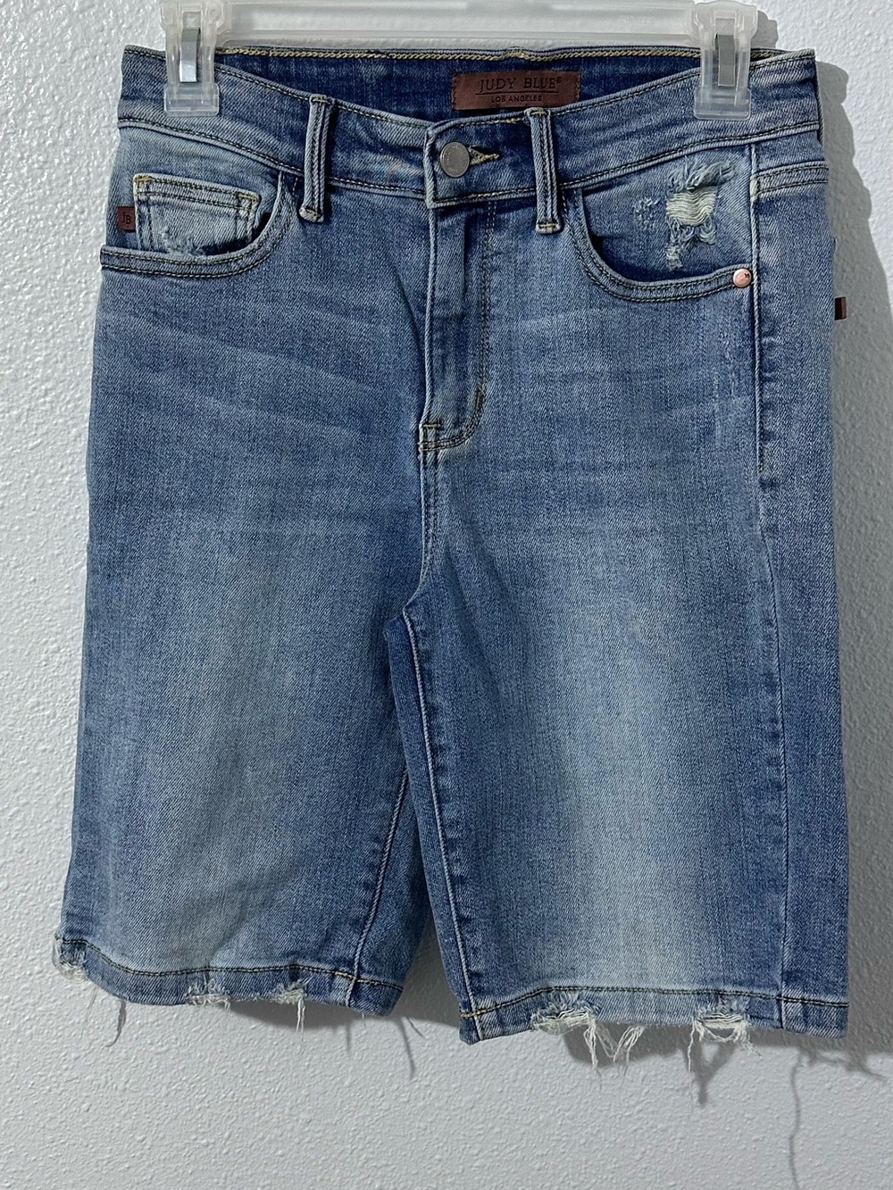 Judy Blue Women’s Light Blue Distressed Denim Shorts